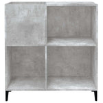 Betonszürke szerelt fa hanglemezszekrény 84,5 x 38 x 89 cm 5