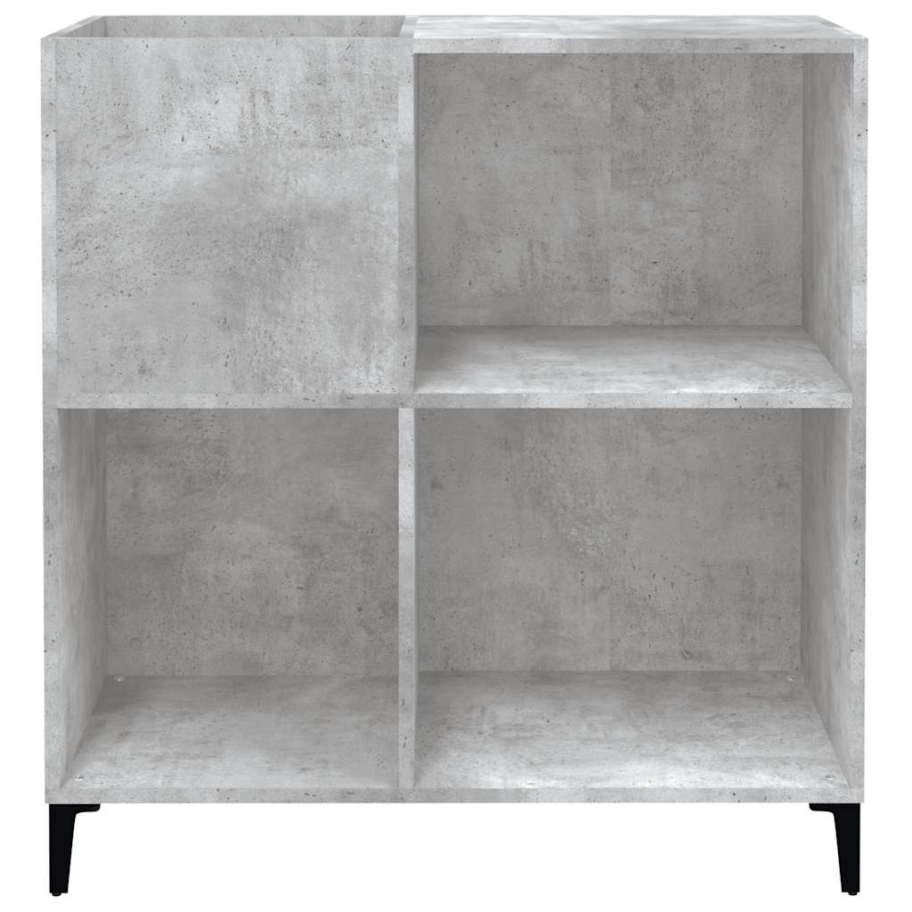 Betonszürke szerelt fa hanglemezszekrény 84,5 x 38 x 89 cm 5