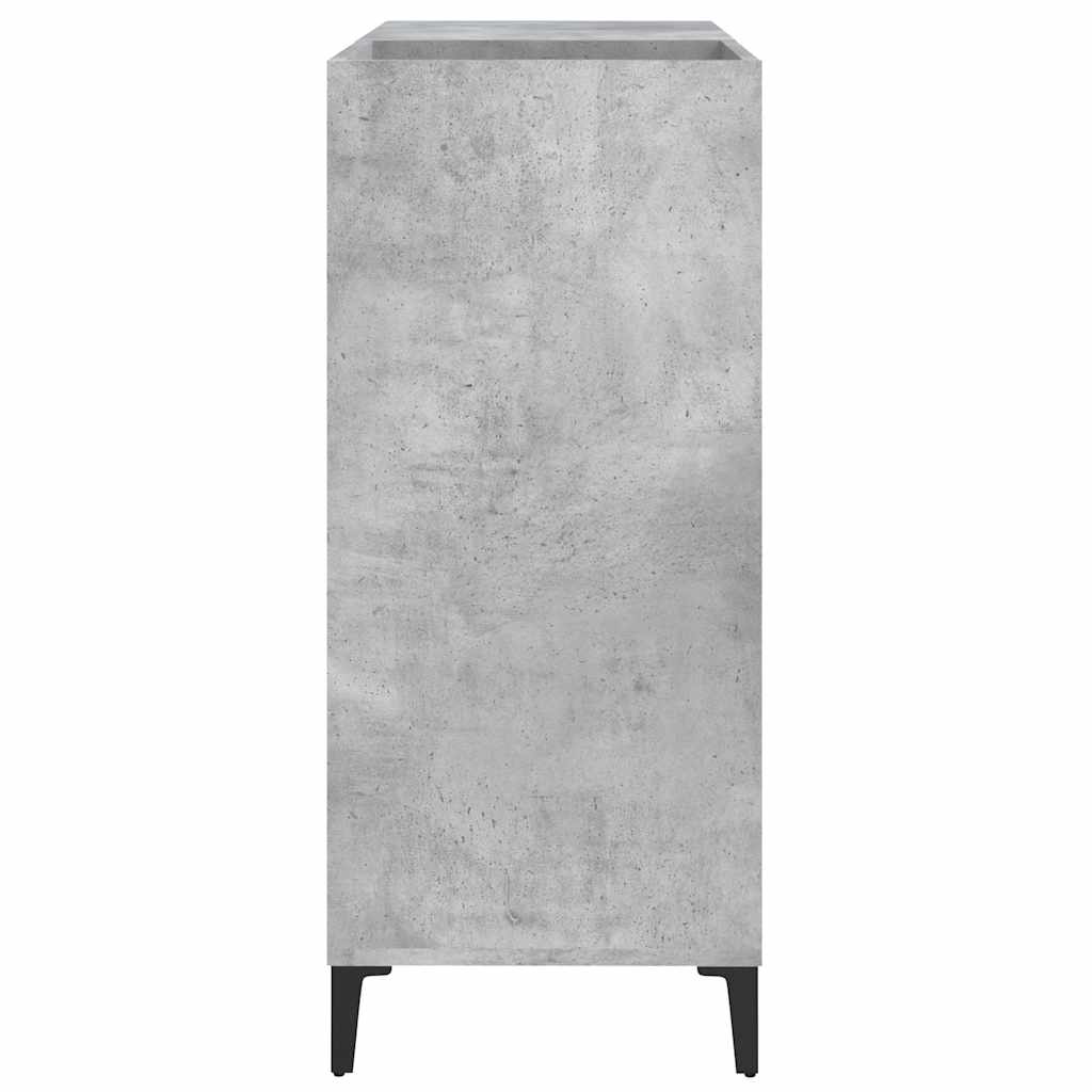 Betonszürke szerelt fa hanglemezszekrény 84,5 x 38 x 89 cm 6