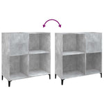 Betonszürke szerelt fa hanglemezszekrény 84,5 x 38 x 89 cm 7