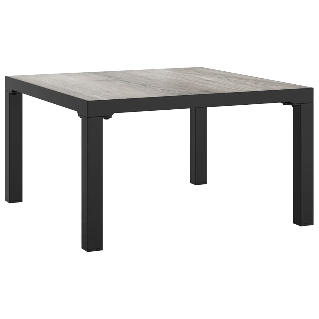 7 részes fekete-szürke polyrattan kerti ülőgarnitúra 8
