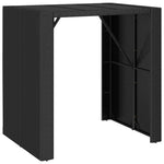5 részes fekete polyrattan kerti bárszett párnával 6