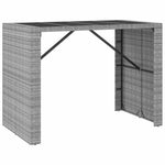 7 részes szürke polyrattan kerti bárszett párnákkal 6