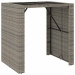 5 részes szürke polyrattan kerti bárszett 6