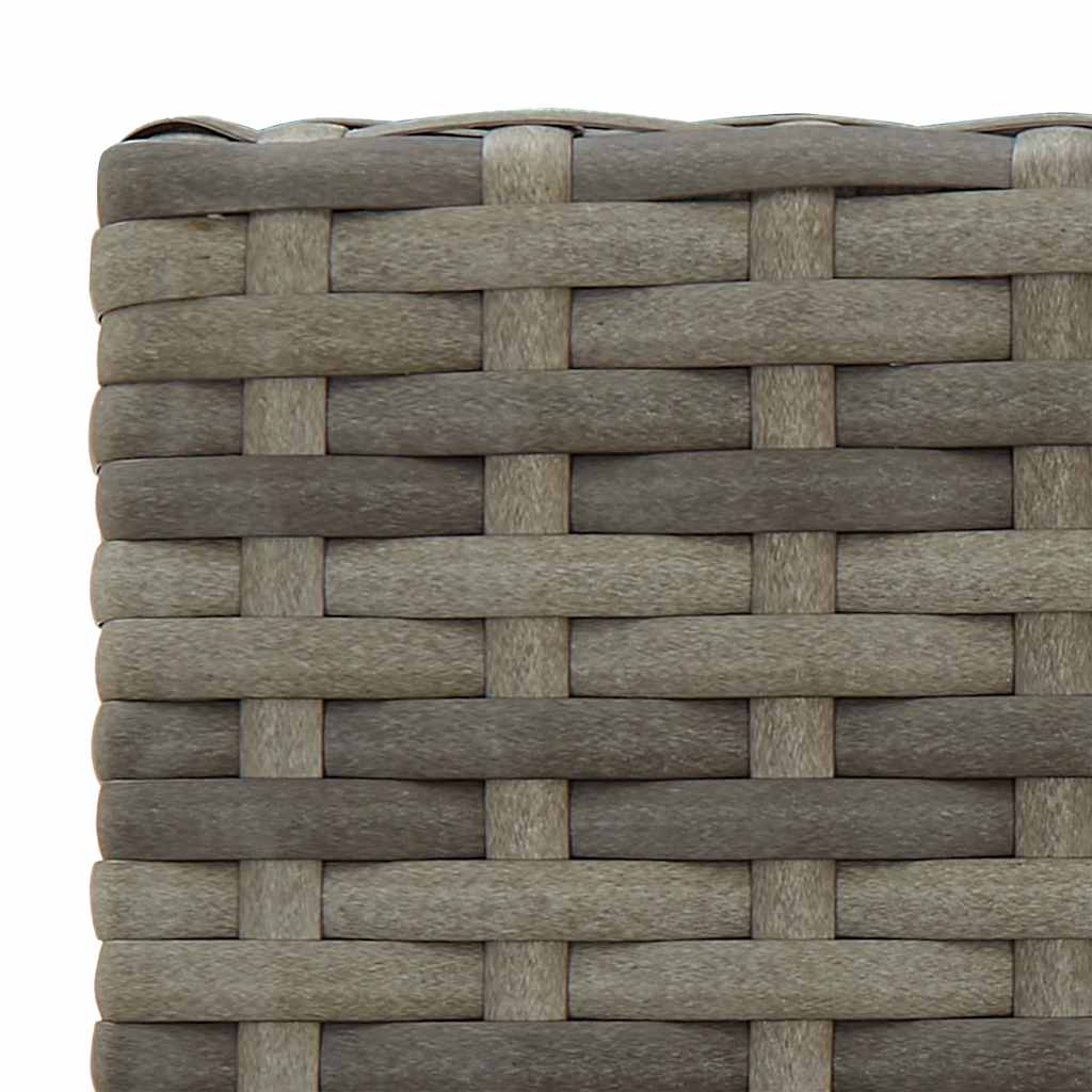 5 részes szürke polyrattan kerti bárszett 7