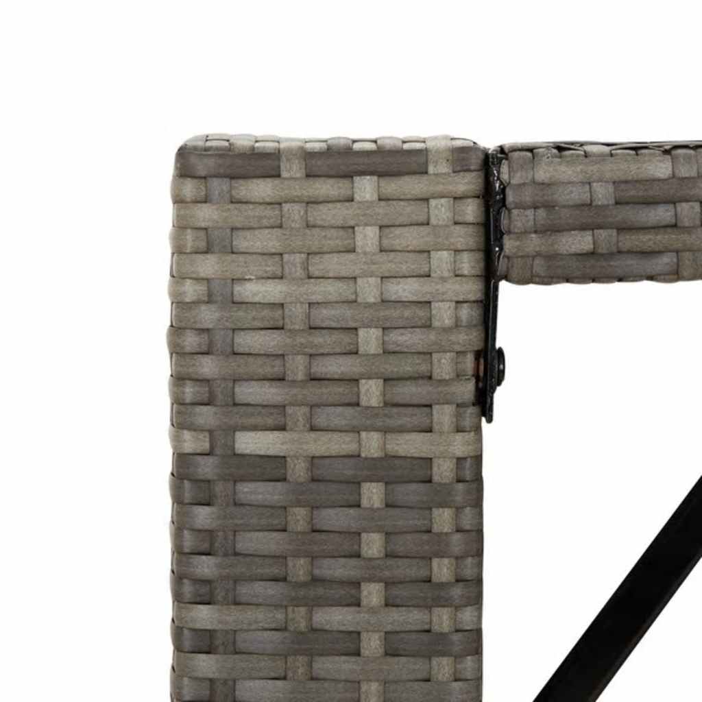 5 részes szürke polyrattan kerti bárszett 8