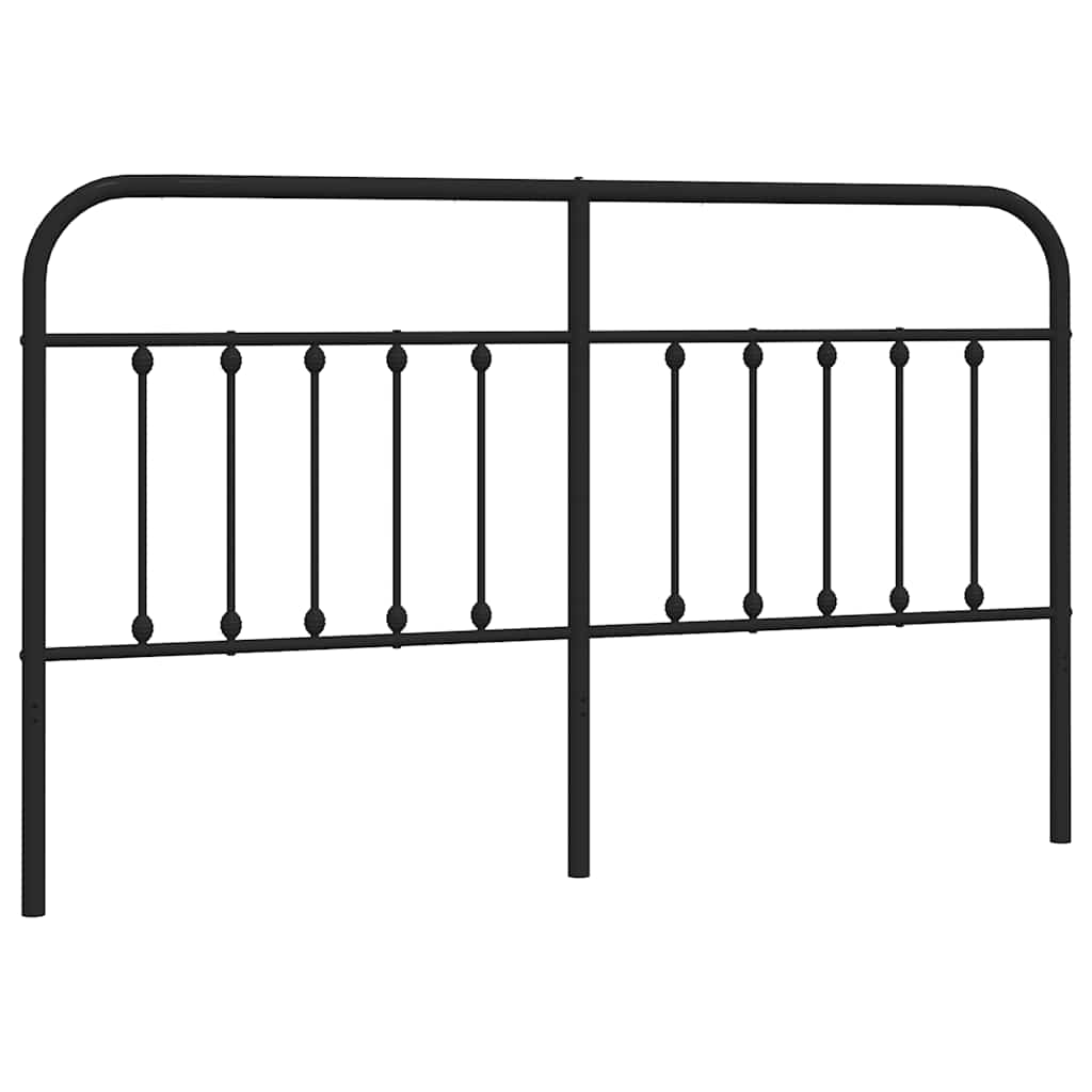 Fekete fém csere fejtámla 160 cm 2