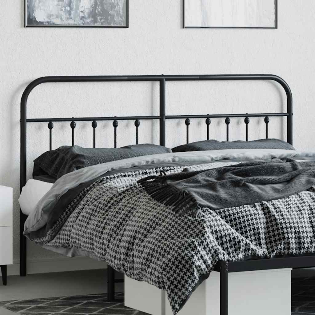 Fekete fém csere fejtámla 160 cm 3