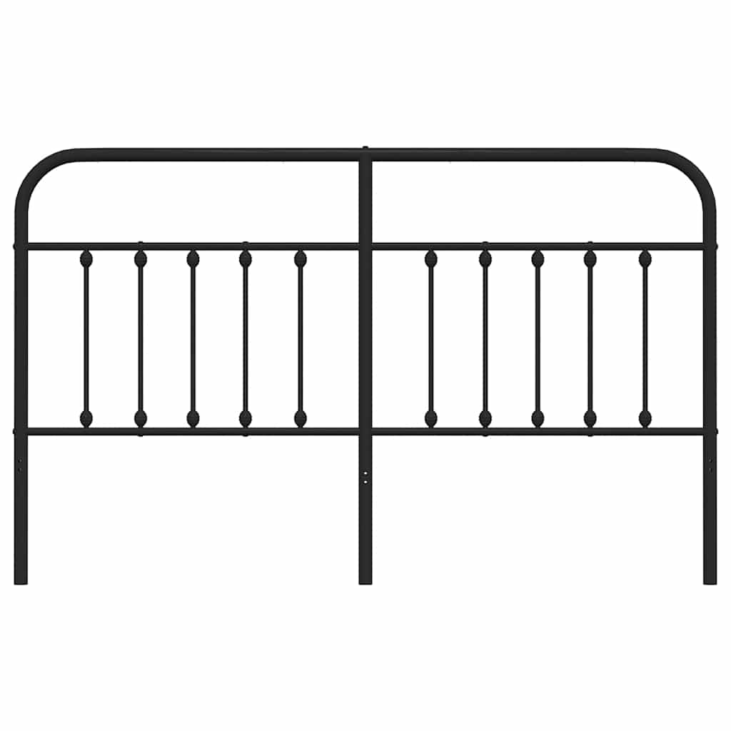 Fekete fém csere fejtámla 160 cm 4