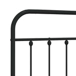 Fekete fém csere fejtámla 160 cm 6