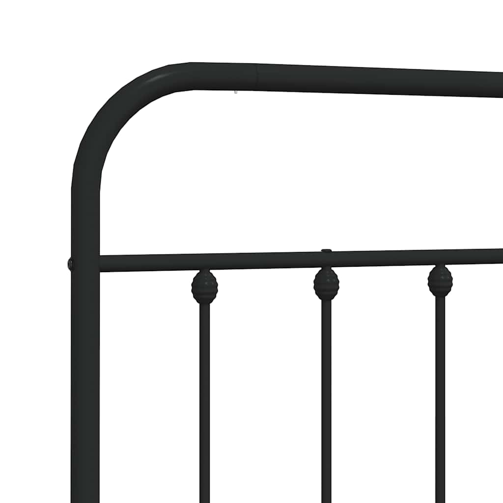Fekete fém csere fejtámla 160 cm 6