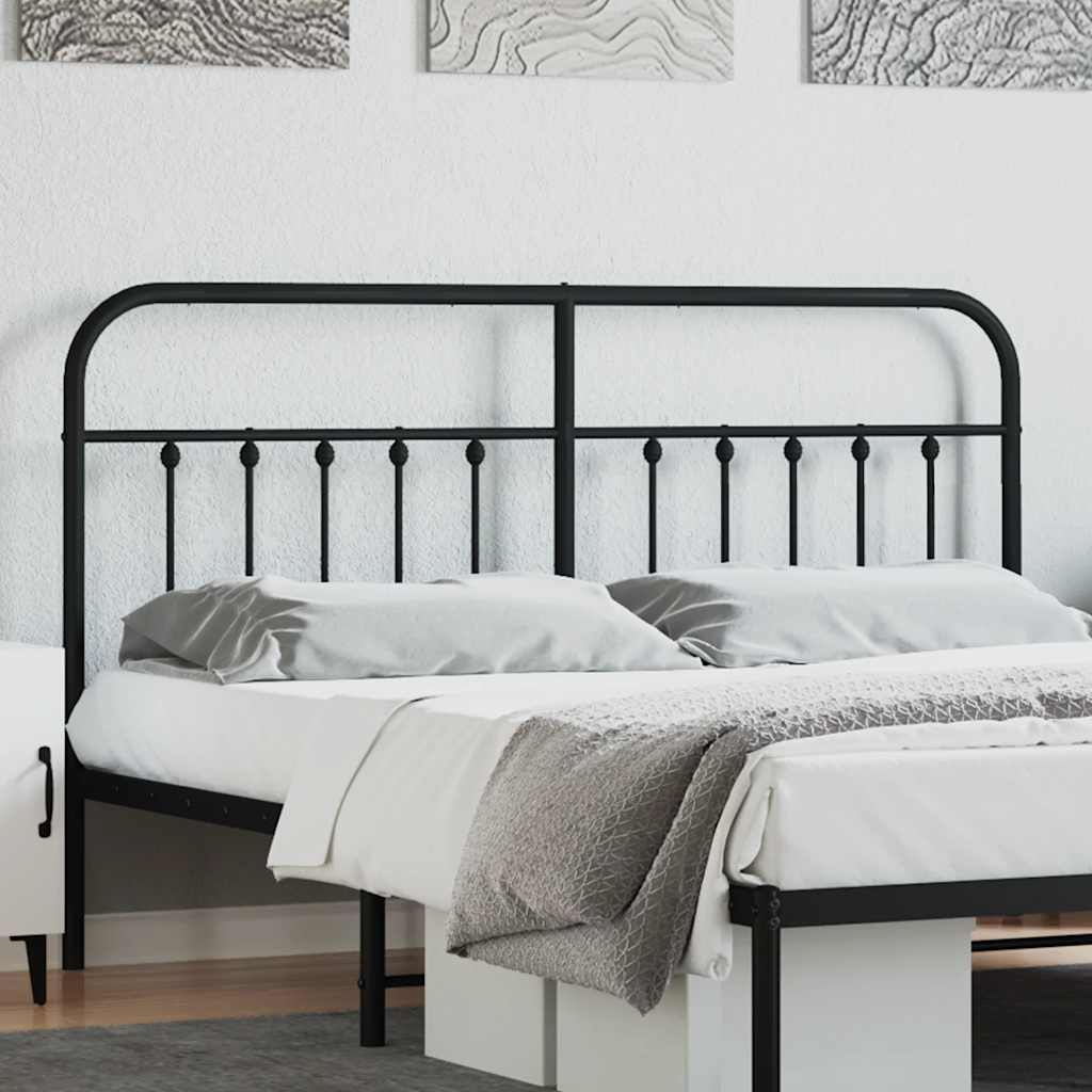 Fekete fém csere fejtámla 160 cm