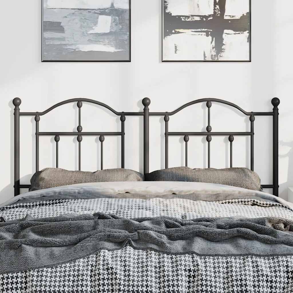 Fekete fém csere fejtámla 135 cm 3