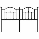 Fekete fém csere fejtámla 135 cm 4