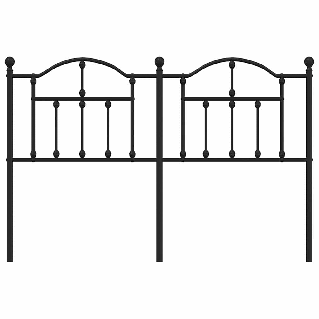 Fekete fém csere fejtámla 135 cm 4