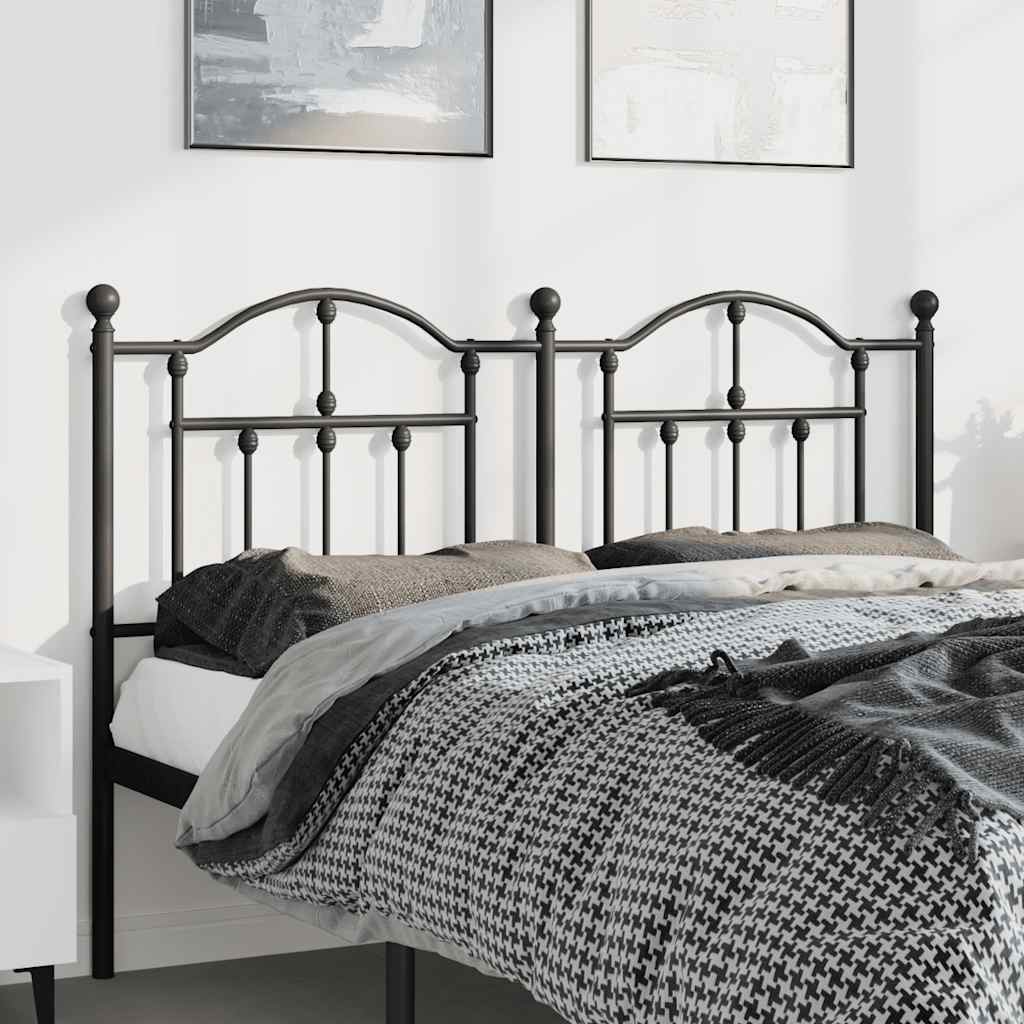 Fekete fém csere fejtámla 135 cm