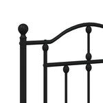 Fekete fém csere fejtámla 150 cm 6