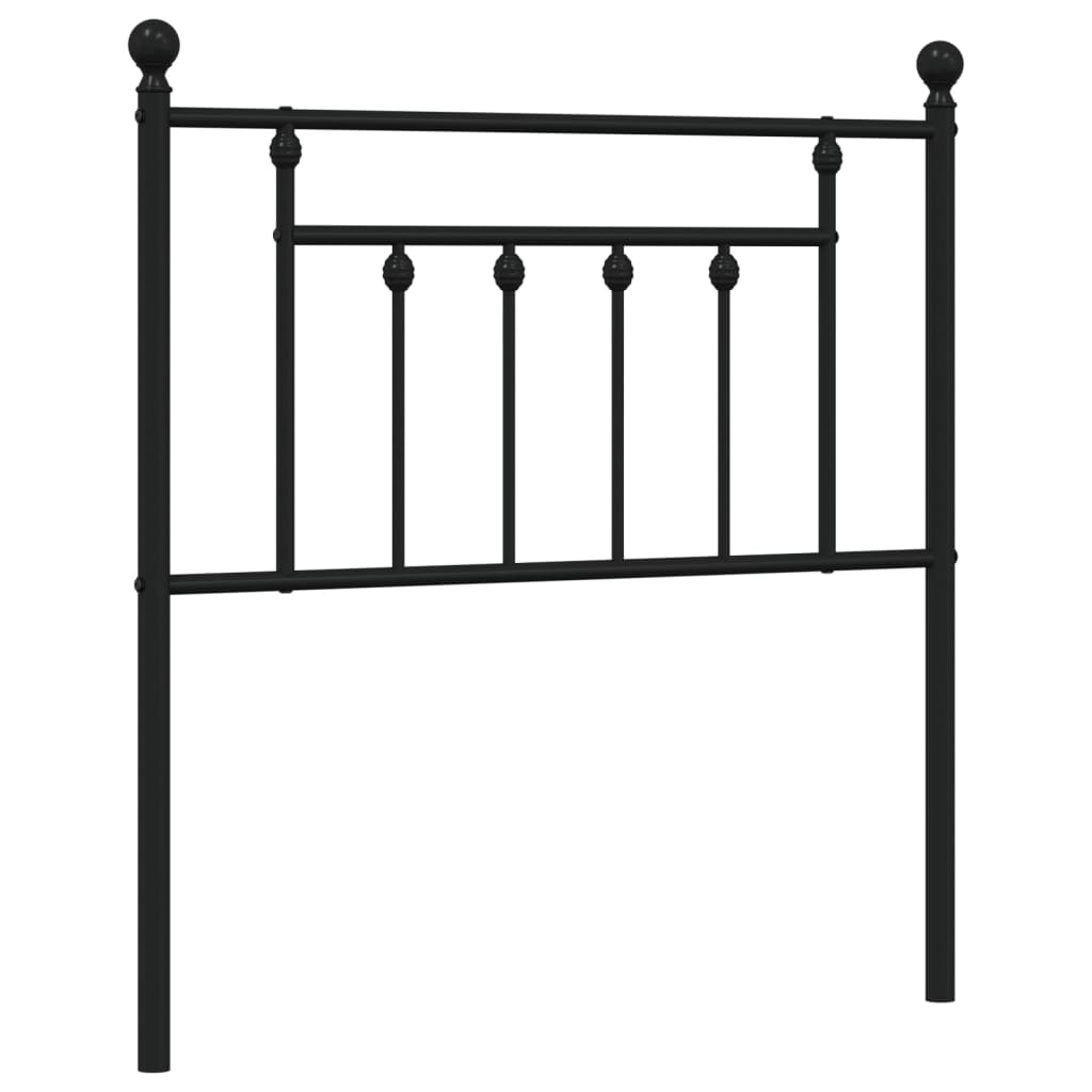 Fekete fém csere fejtámla 80 cm 2