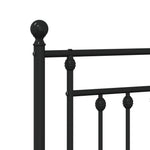 Fekete fém csere fejtámla 80 cm 6
