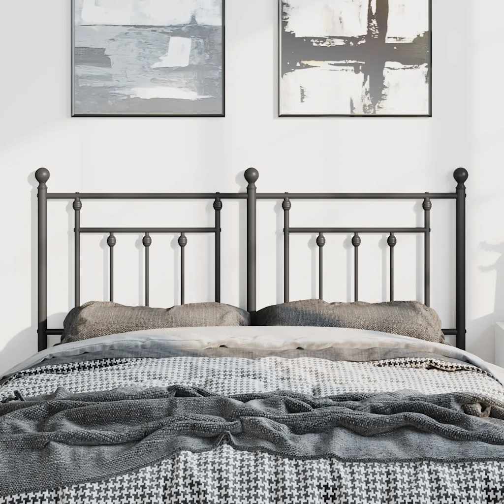 Fekete fém csere fejtámla 135 cm 3