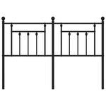 Fekete fém csere fejtámla 135 cm 4