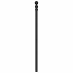 Fekete fém csere fejtámla 135 cm 5