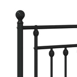 Fekete fém csere fejtámla 135 cm 6