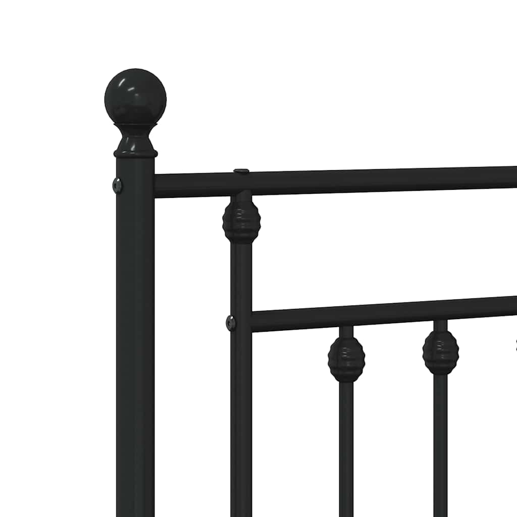 Fekete fém csere fejtámla 135 cm 6