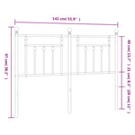 Fekete fém csere fejtámla 135 cm 7