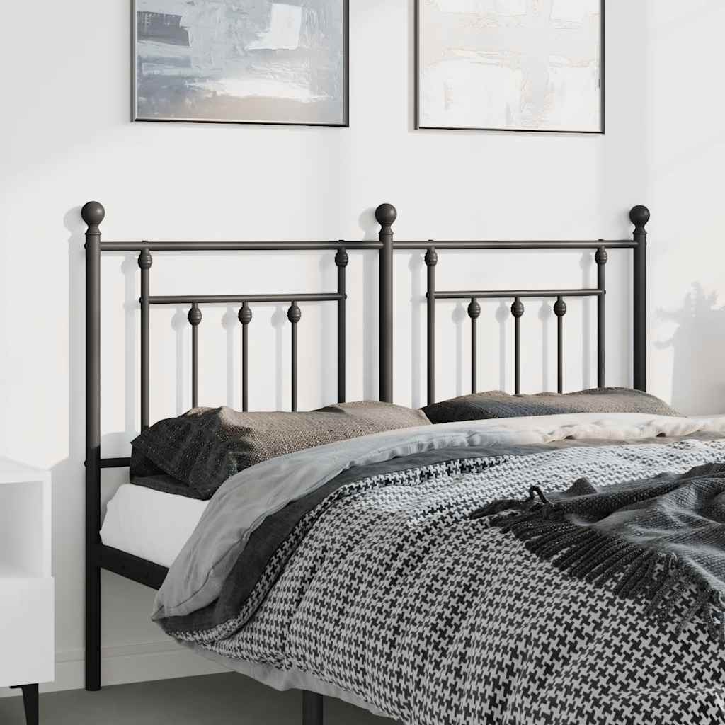 Fekete fém csere fejtámla 135 cm