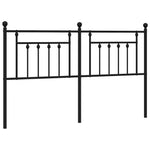 Fekete fém csere fejtámla 160 cm 2