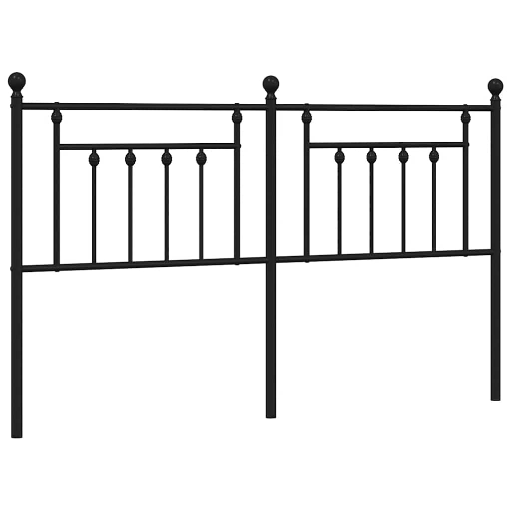 Fekete fém csere fejtámla 160 cm 2