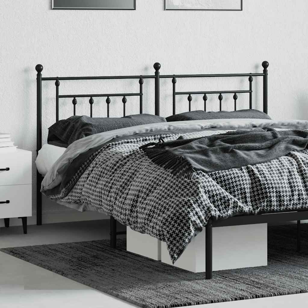 Fekete fém csere fejtámla 160 cm 3