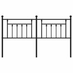 Fekete fém csere fejtámla 160 cm 4