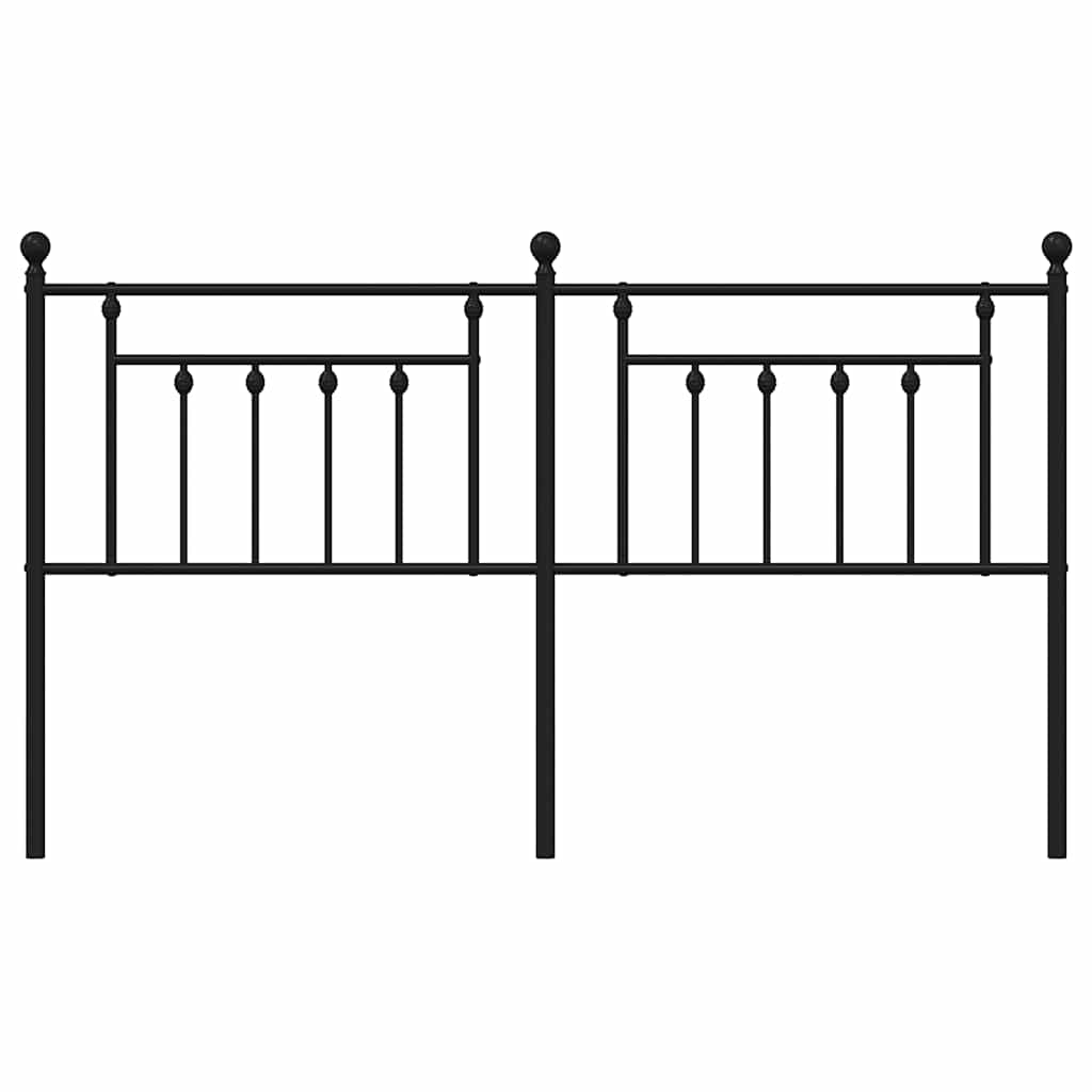 Fekete fém csere fejtámla 160 cm 4
