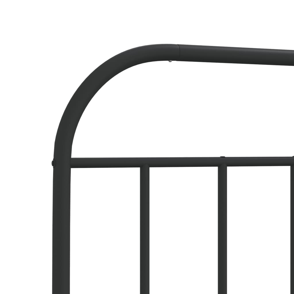 Fekete fém csere fejtámla 80 cm 6
