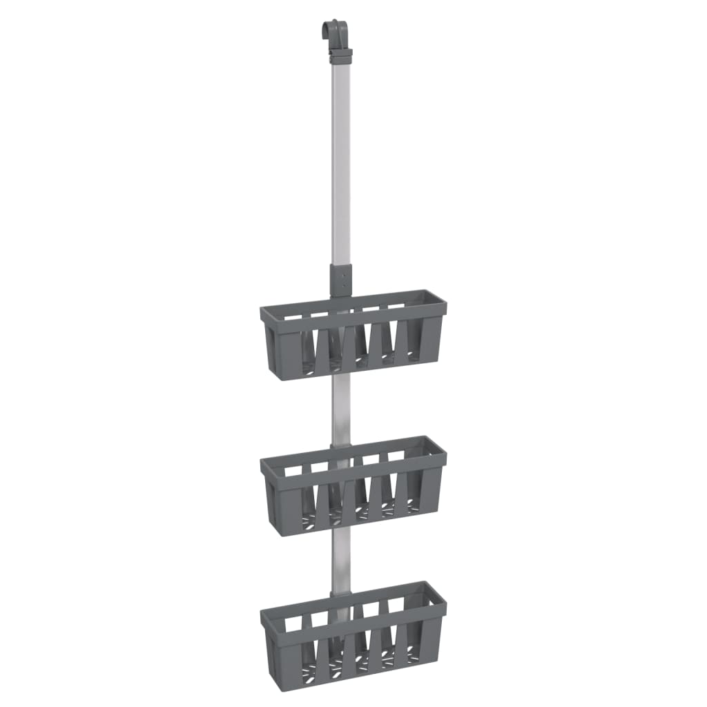 Alumínium zuhanyakasztó polc 30 x 15 x (67-105) cm 2