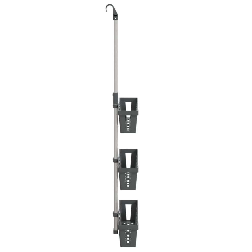 Alumínium zuhanyakasztó polc 30 x 15 x (67-105) cm 4