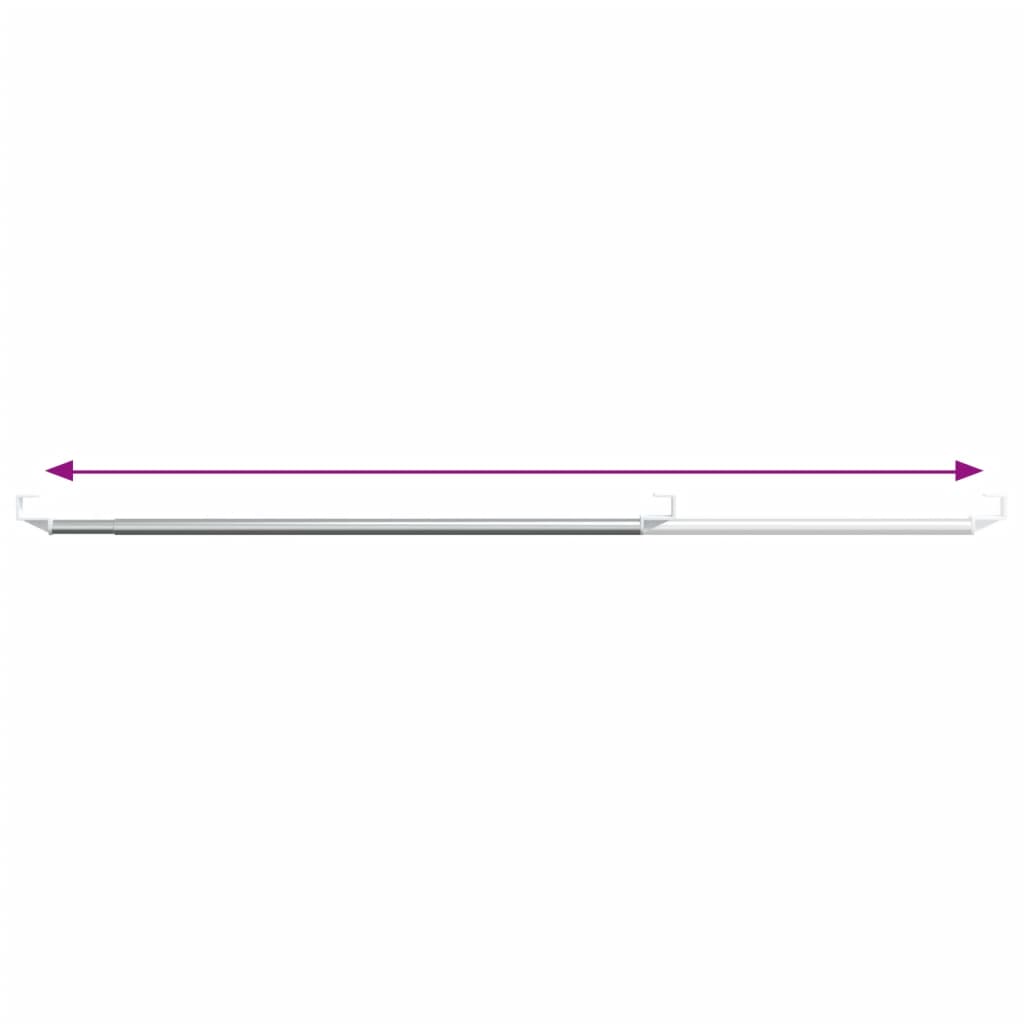 2 db fehér és ezüst alumínium függönytartó 40-60 cm 5