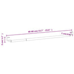 2 db fehér és ezüst alumínium függönytartó 40-60 cm 7