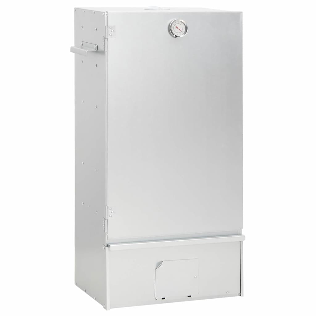Horganyzott acél BBQ füstölőkemence faaprítékkal 44,5x29x83 cm 2