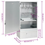 Horganyzott acél BBQ füstölőkemence faaprítékkal 44,5x29x83 cm 13