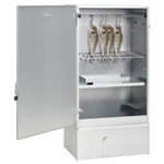 Horganyzott acél BBQ füstölőkemence faaprítékkal 44,5x29x83 cm 3