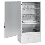 Horganyzott acél BBQ füstölőkemence faaprítékkal 44,5x29x83 cm 6