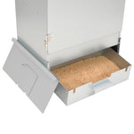 Horganyzott acél BBQ füstölőkemence faaprítékkal 44,5x29x83 cm 10