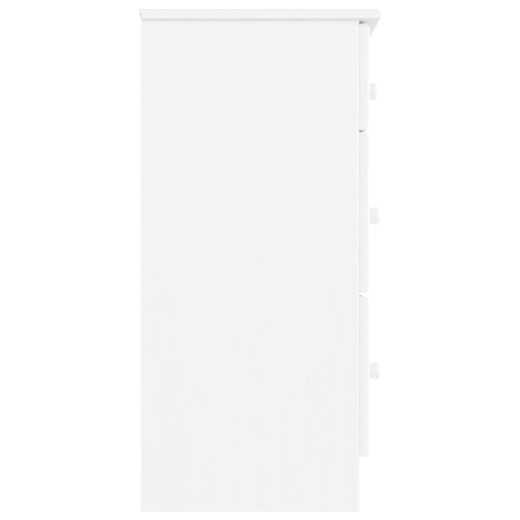 ALTA fehér tömör fenyőfa komód 112x35x73 cm 5