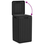 Antracitszürke polipropilén kültéri szemeteskuka 38x38x65 cm 7