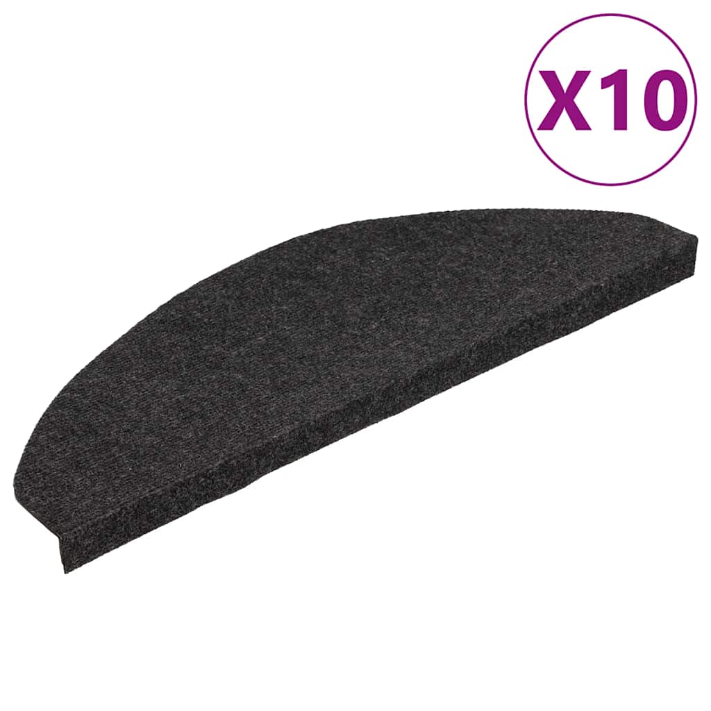 10 db fekete öntapadó lépcsőszőnyeg 65 x 22,5 x 3,5 cm 2