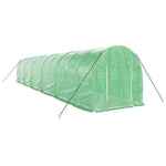 Zöld acélvázas melegház 24 m² 12 x 2 x 2 m 3