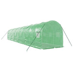 Zöld acélvázas melegház 24 m² 12 x 2 x 2 m 6
